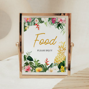 Aloha Baby Pineapple Shower Food Sign