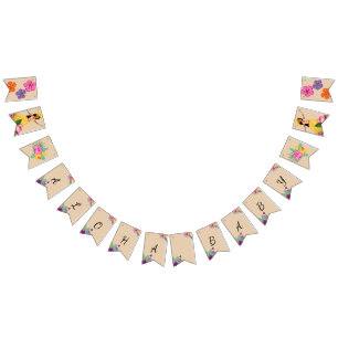 Aloha Baby Shower bunting banner