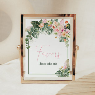 Aloha Baby Shower Favors Poster