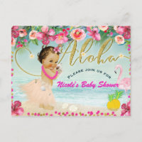 Aloha Baby Shower Hawaiian Beach Party Retro
