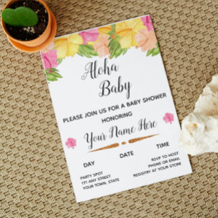 Aloha Baby Shower Invitation