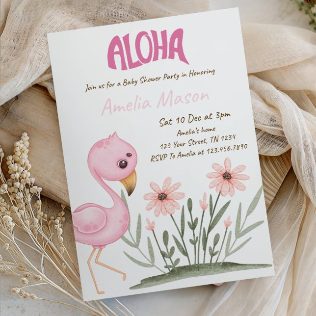 Aloha Baby Shower Party--Tropical Luau Baby Shower Invitation (Creator Uploaded)
