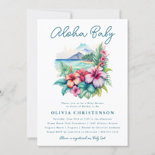 Aloha Baby Tropical Baby Shower Invitation