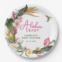 Aloha Baby Tropical Floral Wreath Baby Shower