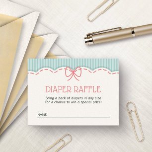 Aloha Baby Tropical Shower Diaper Raffle Enclosure Card
