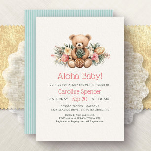 Aloha Baby Tropical Shower Invitation