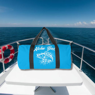 Aloha Bass-Hawaiian Blue Duffle Bag