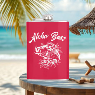 Aloha Bass-Hawaiian Cherry Red Hip Flask