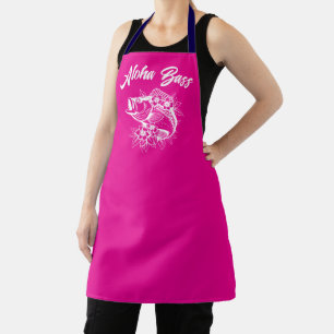 Aloha Bass-Hawaiian Pink Apron