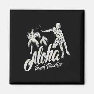 Aloha Beach Paradise Surf Surfing Magnet