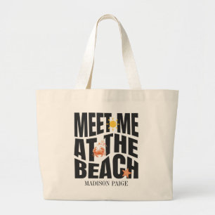 Aloha Beach Party Crab Large Tote Bag