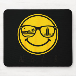 Aloha beach smile face hawaii surf ocean summer mouse pad