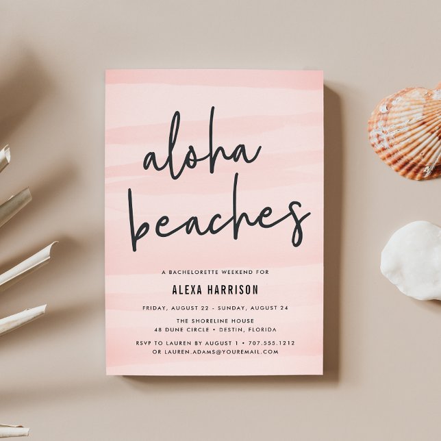 Aloha Beaches Bachelorette Weekend Invitation (Creator Uploaded)