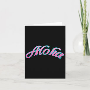 Aloha Beaches Colourful Pineapple Surfing (2-sided Card