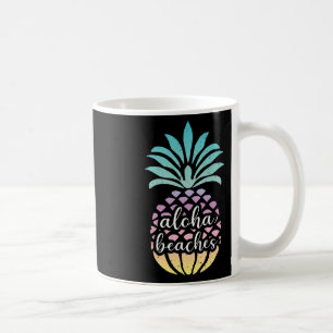Aloha Beaches Hawaii Hawaiian Pineapple Cute Beach Coffee Mug