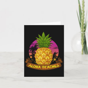 Aloha Beaches Hawaii Pineapple State Lovers Hawaii Card