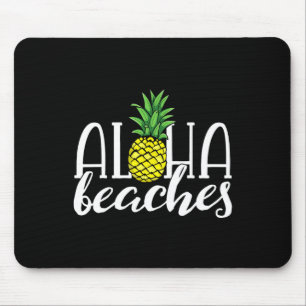 Aloha Beaches Hawaiian Bachelorette Party Pineappl Mouse Pad