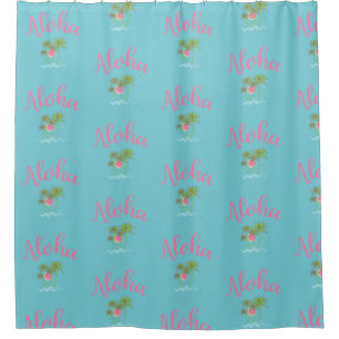 Aloha Beaches Hawaiian Style Summer Cool Shower Curtain