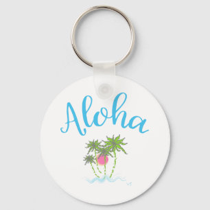 Aloha Beaches Hawaiian Style Summer Key Ring