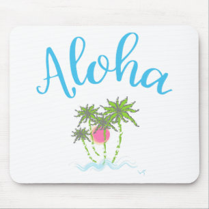 Aloha Beaches Hawaiian Style Summer Mouse Pad
