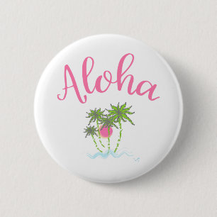 Aloha Beaches Hawaiian Style Summera 6 Cm Round Badge