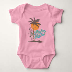 Aloha Beaches Hula Girl Hawaii Hawaiian Retro  Baby Bodysuit