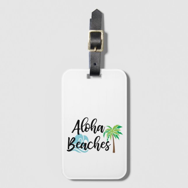 aloha beaches luggage tag (Front Vertical)