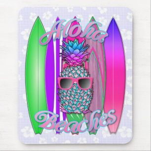 Aloha Beaches Pineapple Mouse Pad