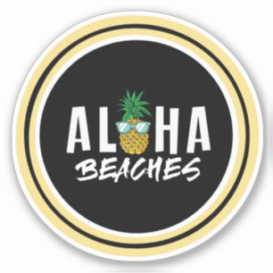 Aloha Beaches pineapple sticker
