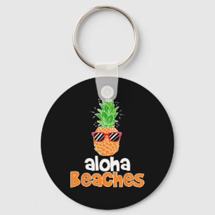 Aloha Beaches Pineapple Sungles Hawaiian Y'all Vac Key Ring
