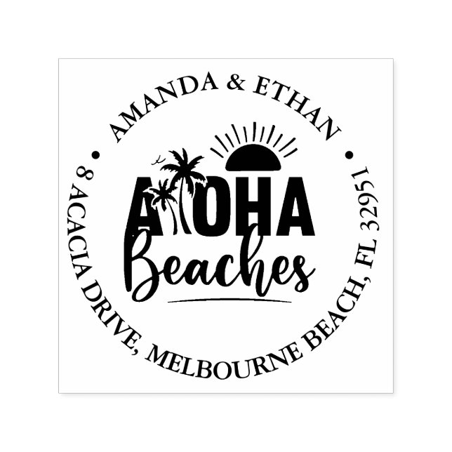 Aloha beaches  self-inking stamp (Design)