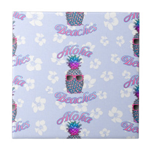 Aloha Beaches Tropical Pineapple Ceramic Tile