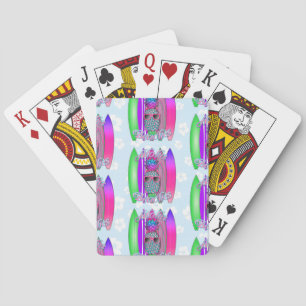 Aloha Beaches Tropical Surf Pineapple Playing Cards