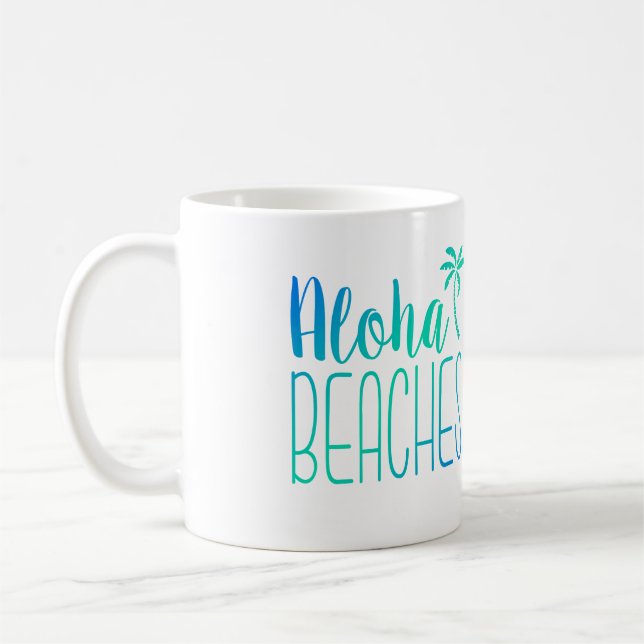 Aloha Beaches | Turquoise Ombre Mug (Left)