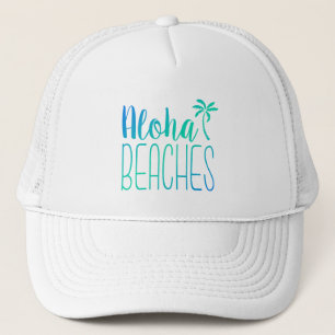 Aloha Beaches   Turquoise Trucker Hat