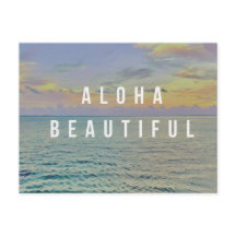 Aloha Beautiful Haena Sea Postcard