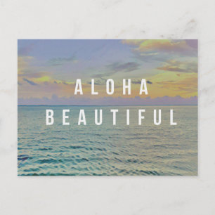 Aloha Beautiful Haena Sea Postcard