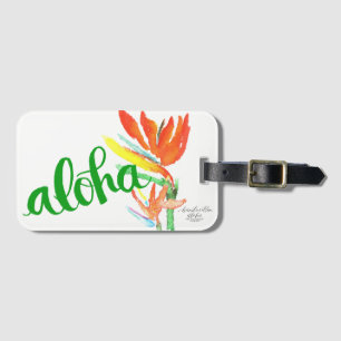 Aloha Bird of Paradise Luggage / Bag Tags - Green
