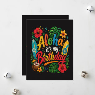 Aloha Birthday Hibiscus Hawaii Holiday Card