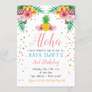 Aloha Birthday Invitation
