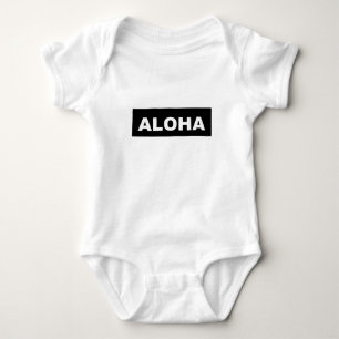 Aloha black baby bodysuit