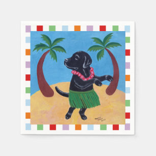 Aloha Black Lab Painting Napkin
