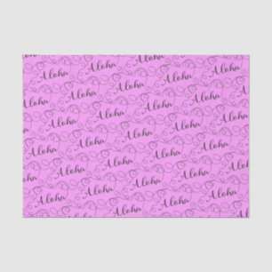 ALOHA black seamless pattern with LINES Tissue Paper
