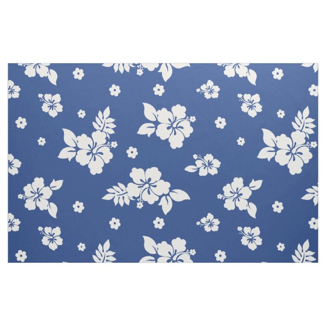 Aloha Blue Classic Hawaiian Seamless Pattern Fabric (Fat Quarter)