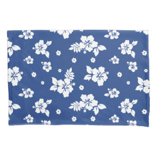 Aloha Blue Classic Hawaiian Seamless Pattern Pillowcase