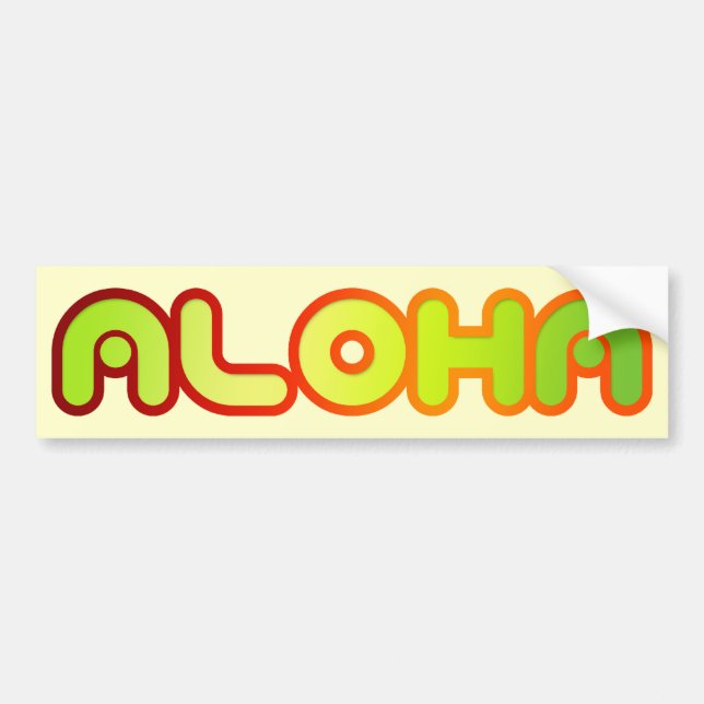 Aloha Bumper Sticker (Front)