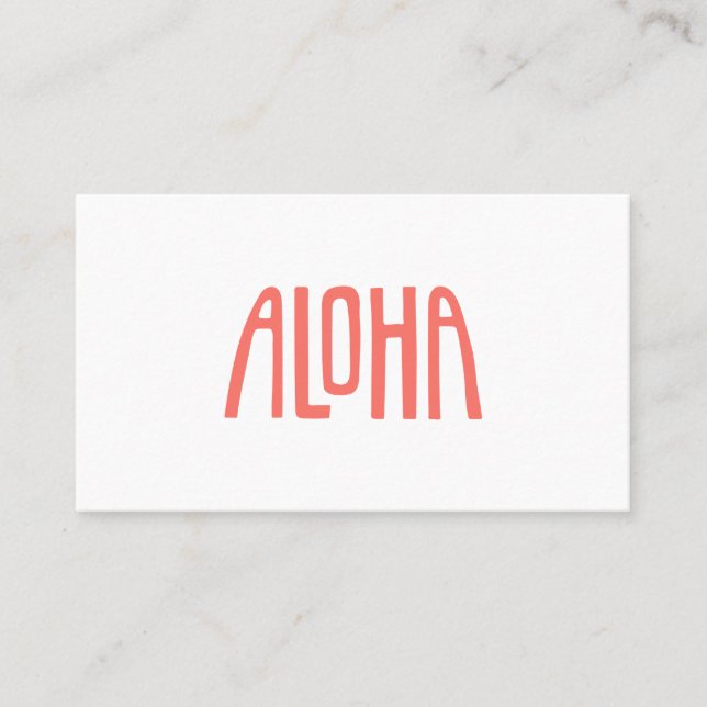 Aloha Business Card (Front)