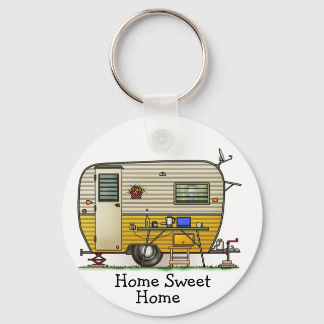 Aloha Camper Trailer HSH Key Ring (Front)