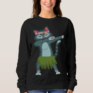 Aloha Cat Hawaiian Dance Mele Kalikimaka Hula Kitt Sweatshirt