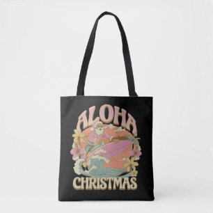 Aloha Christmas Surfing Santa Hawaiian Kalikimaka Tote Bag